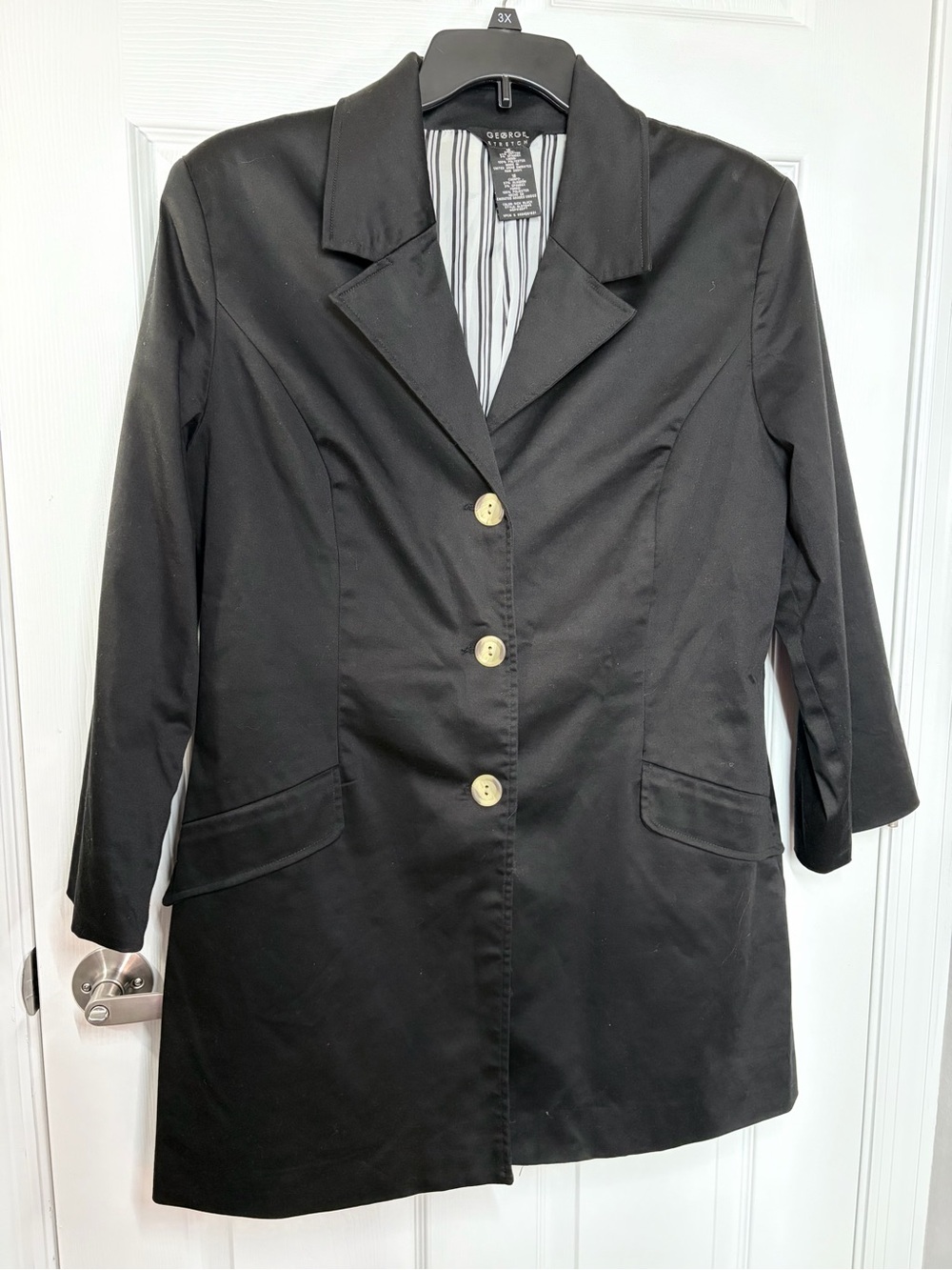 George Black Women's Long Blazer/Trench Coat